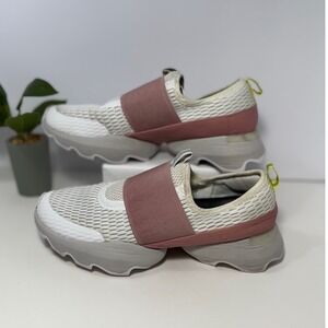 Sorel Womens Kinetic Impact Slip On Sneakers Walking Shoes White 8.5